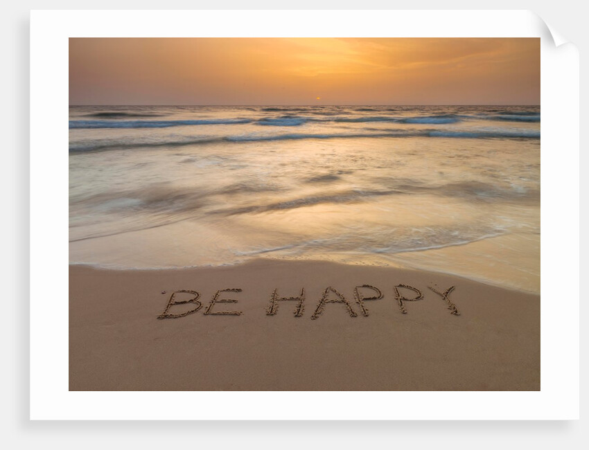 Sand writing on beach by Assaf Frank